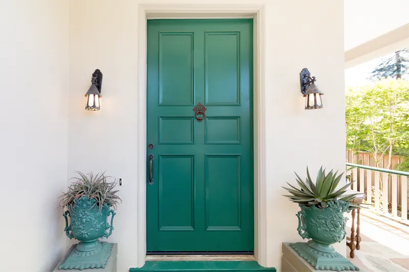 Beautiful Greenish Blue Exterior Door